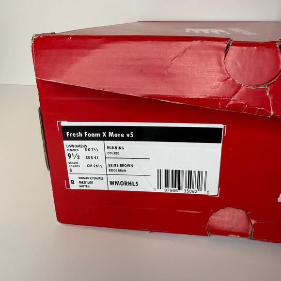 NWT New Balance Fresh Foam X More v5 Women’s 9.5 Running Shoes Beige Brown - Picture 6 of 6